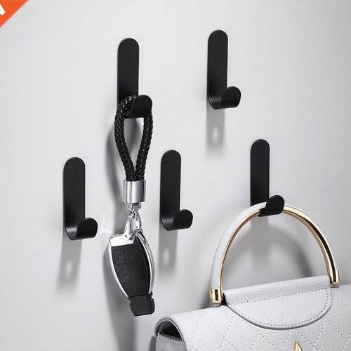 1/2/5PCS Black White Matt Towel Hook Bathroom Wall Hook Kitc