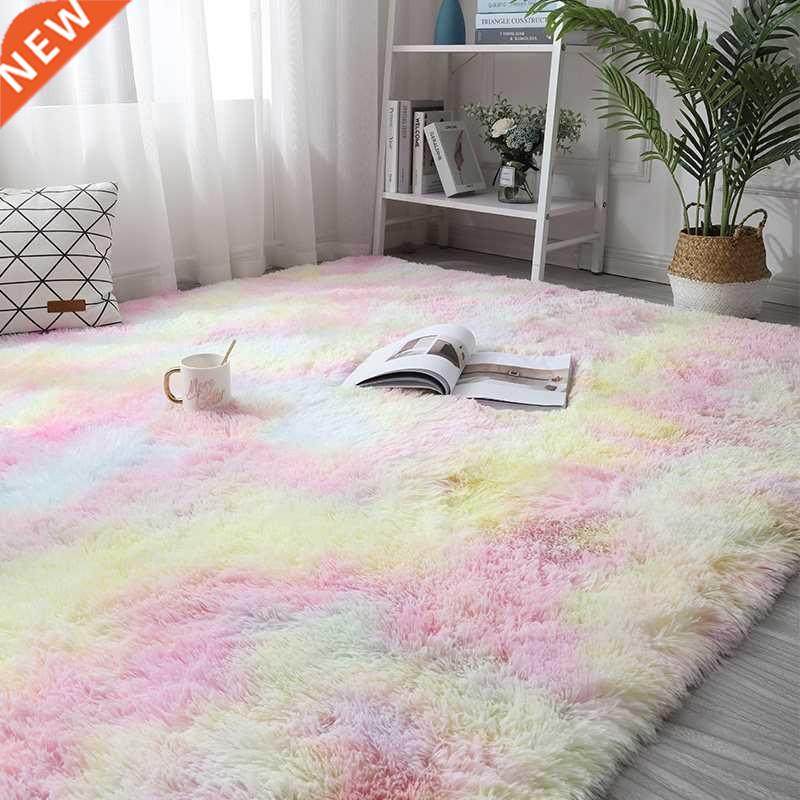 *Colorful Carpets Living Room Soft Fluffy Rug Bedroom Sofa