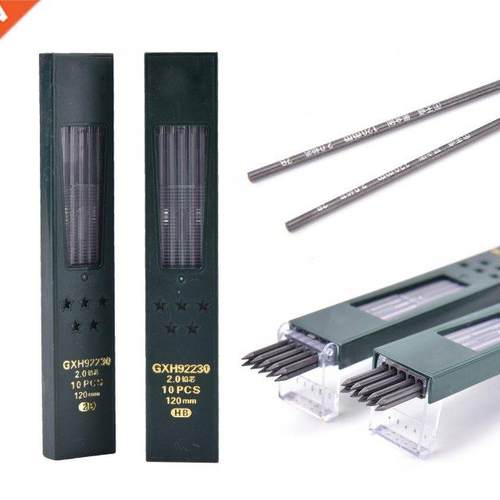 10Pcs/box Black 2mm 2B HB Creative 2.0mm Mechanical Pencil L