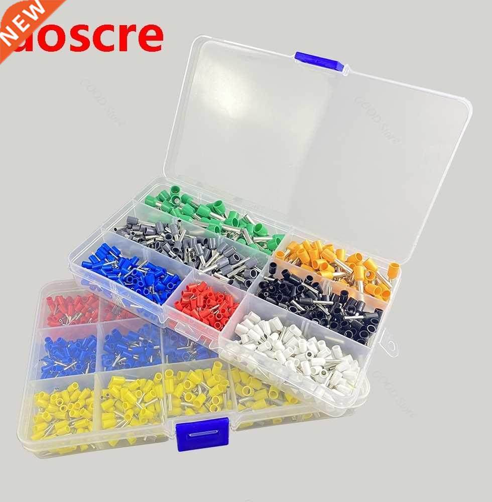 600pcs mixed copper wire crimp tube connector spade insulate