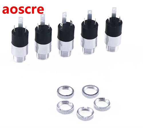 5PCS/LOT PJ392 3.5mm Stereo Female Sockect Jack with Screw 3