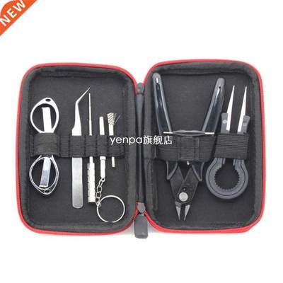 9 in 1 Mini Vape DIY Tool Bag Tweezers Pliers Wire Heaters K