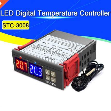 Dual Digital Temperature Controller Two Relay Output Thermos