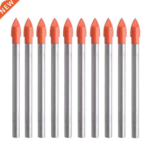 10 Pieces 6MM Glass and Tile Drill Bits Carbide Drilling Too