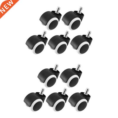 50Mm Office Chair Roller Castor Wheels - Set Of 10 - Black&a