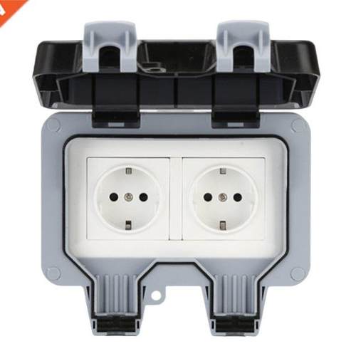 IP66 Weatherproof Waterproof Outdoor Wall Power Socket 16A D