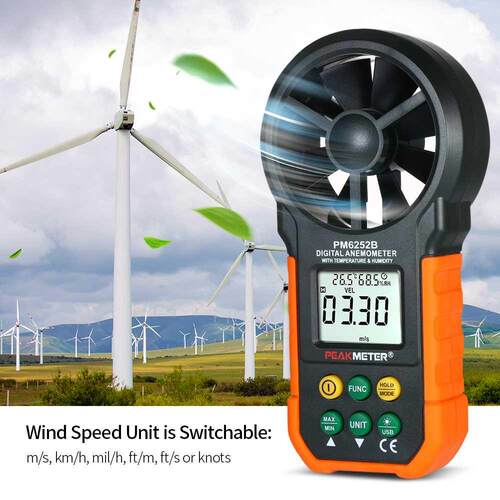 PEAKMETER Digital Anemometer Professional Wind Speed Meter