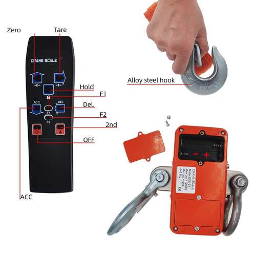 Crane Scale 1000KG 1 Ton 2000 lb Digital Scales 500kg/1000lb