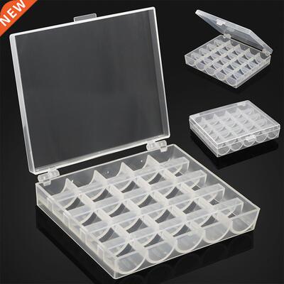 Useful Clear Plastic 25 Bobbins Sewing Machine Spools With T