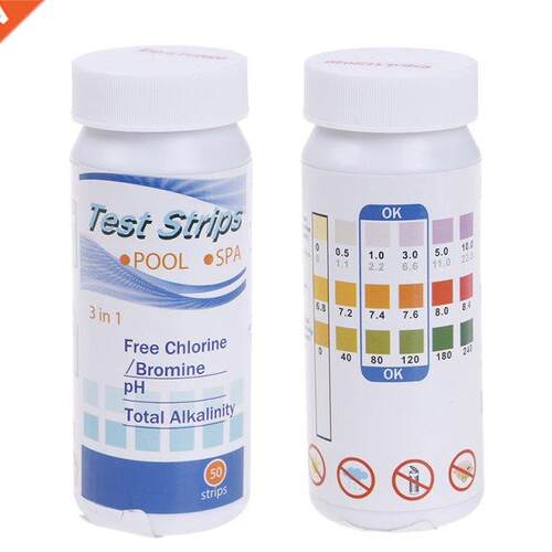 50Pcs 3 In 1 Spa Water Hardness Multi-use Easy Distinguish T