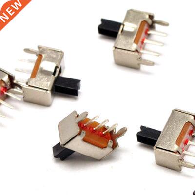 50pcsSS12D07 Mini Vertical Slide Switch 1P2T  Pin Toggle Sw