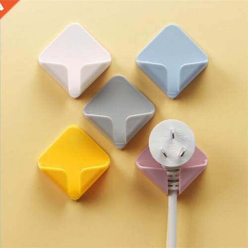 Punch-free plug holder power cord plug hook sticky hook hous