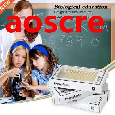 48pcs Plastic Prepared Microscope Slides Animals Insects Pla