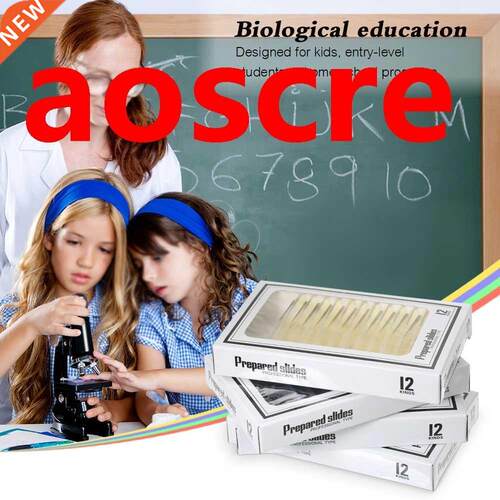 48pcs Plastic Prepared Microscope Slides Animals Insects Pla