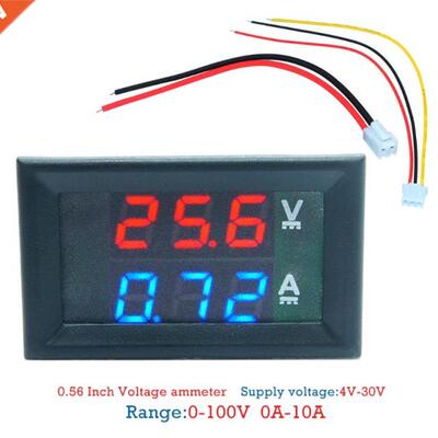 Digital Voltmeter Ammeter DC100V 10A Panel Amp Volt Voltage