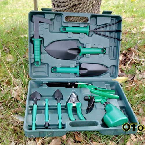 10 Pcs Garden Tool Set Shovel Rake Clippers Grass Shears Mul