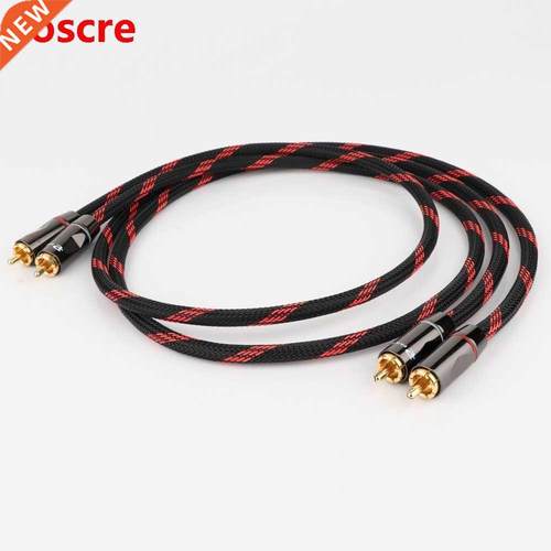 Pair(2pcs) Hifi Canare 5N OFC Audio RCA Cable High End HIFI
