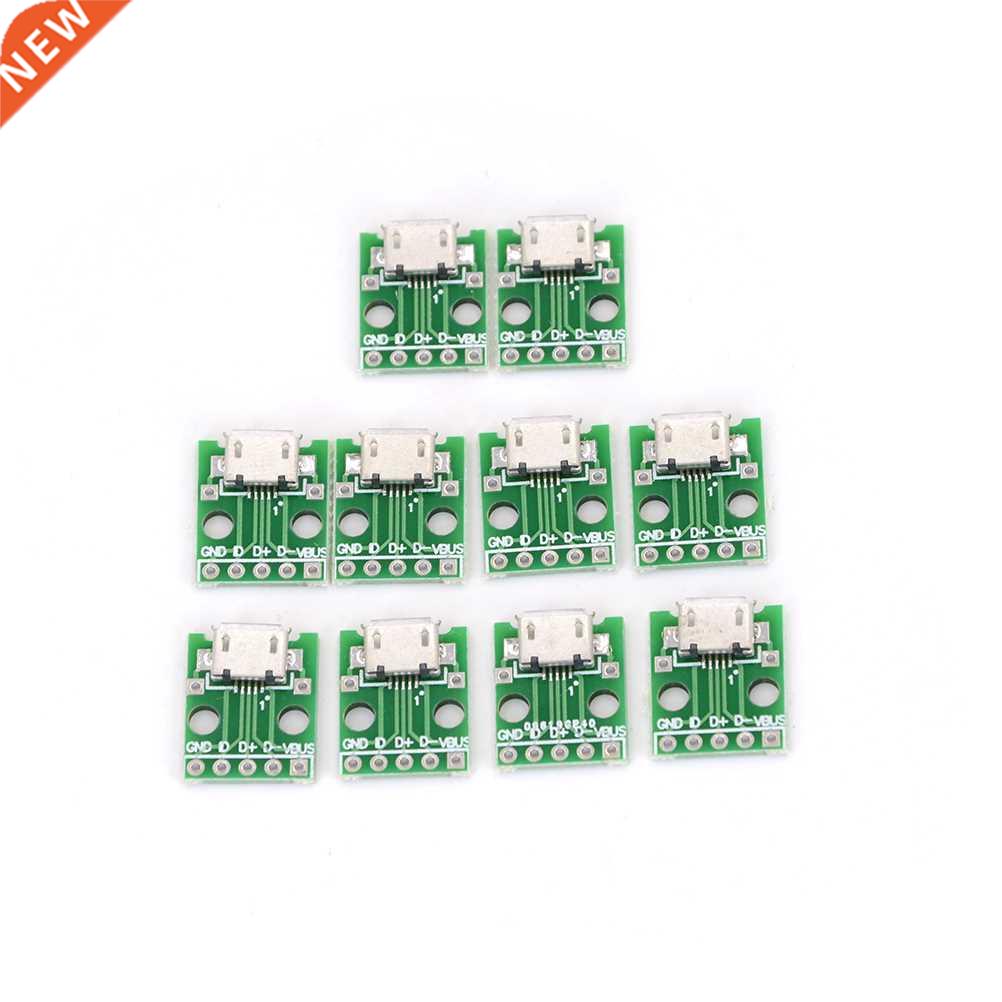 10pcs B Type PCB Converter MICRO USB to DIP Adapter 5pin Fem