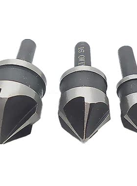 3pc 5 Flute Countersink Drill Bit Set 90 Degree Chamfer Cutt