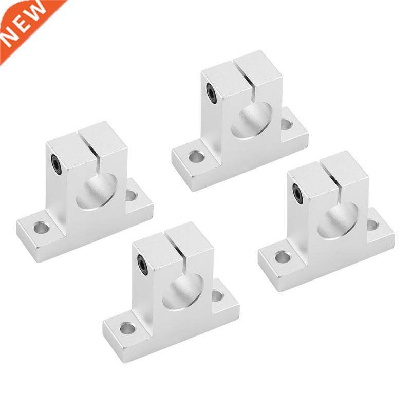 4Pcs SK20 Silver Bearing Linear Rail Shaft Motion Guide Supp