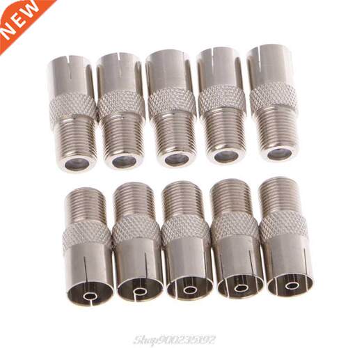 10 Pcs F Type Female Jack To TV PAL Female Jack RF Coaxial A