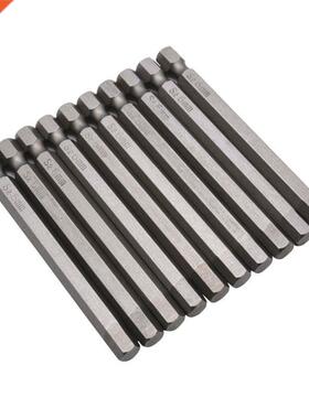 10Pcs 75mm Length 6mm Diameter Tip Magnetic Head Hexagon Scr