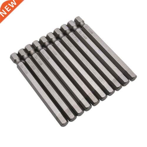10Pcs 75mm Length 6mm Diameter Tip Magnetic Head Hexagon Scr