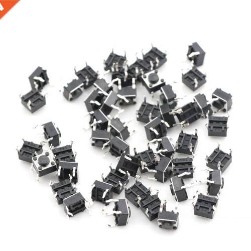 50pcs DC12V 0.1A 6X6x4.5mm Tact Switch Tactile Push Button S