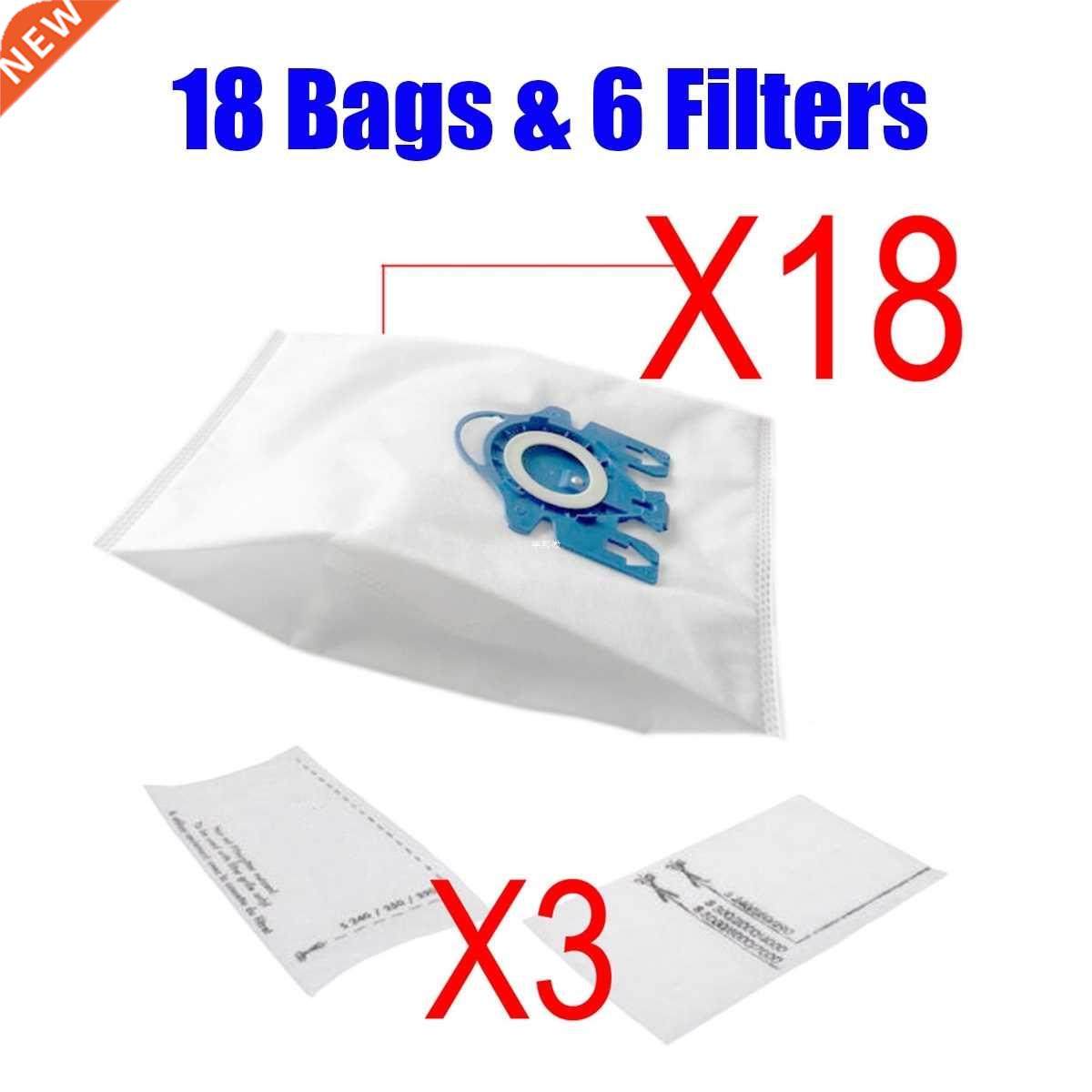 18Pcs Vacuum Cleaner Dust Bags+6Pcs Filters Fit 适用于 Miele