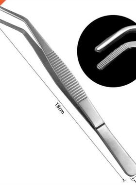 12.5/14/16/18 cm Stainless Steel Tweezers with Curved Pointe