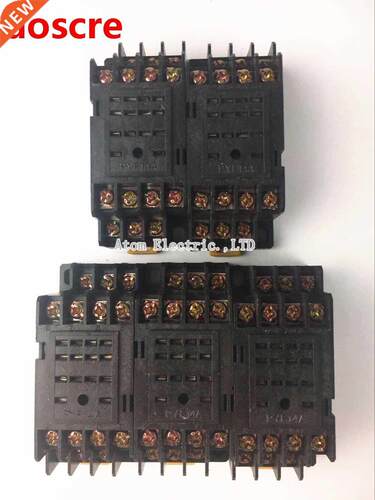 5pcs PYF14A 14 Pin Terminal Relay Socket Base Black for MY4N