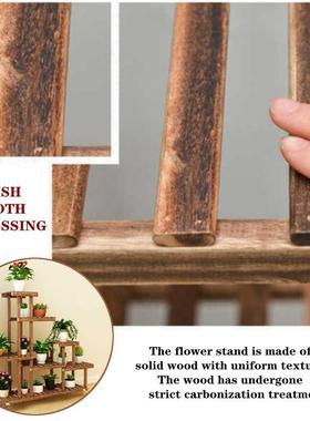 5 Tiers Wooden Flower Rack 97x25x98cm Plant Stand Bonsai Dis