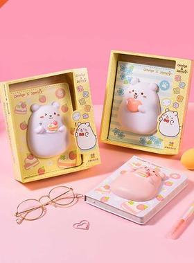 3D Cute Bear Squeeze Toy Decompression Notebook Student Plan