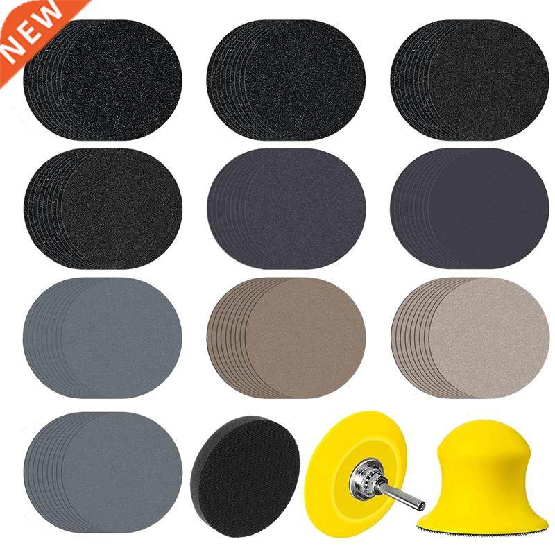 100PCS Sanding Discs Assorted 80-7000 Grits Wet/Dry Sander P