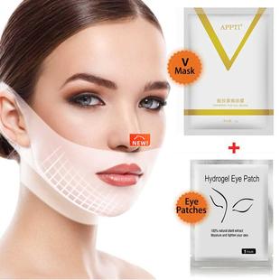 V Line Face Lifting Mask with Eye Patches for Double Chin