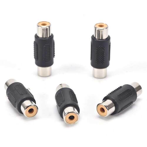 5PCS Silver Plated S-Video Female To Female Lead TV Video Ca