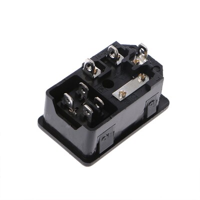 6A 250V 10A 125V SPST Rocker Switch 3 Pin IEC320 C14 Inlet M