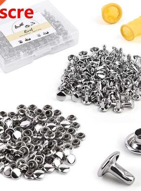 100 Sets Lether Rivet Tubulr Metl Rpid Rivet Studs Dou