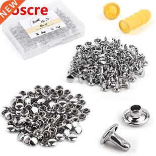 100 Sets Lether Rivet Tubulr Metl Rpid Rivet Studs Dou