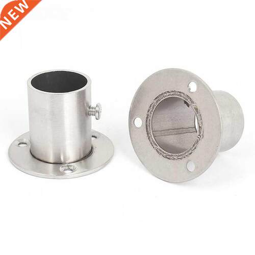 Wardrobe 25mm Tube Rail Rod End Support Bracket 2pcs