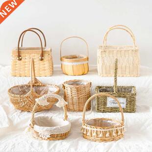 Ins yle Portable Mini for Basket orage Hom Flower