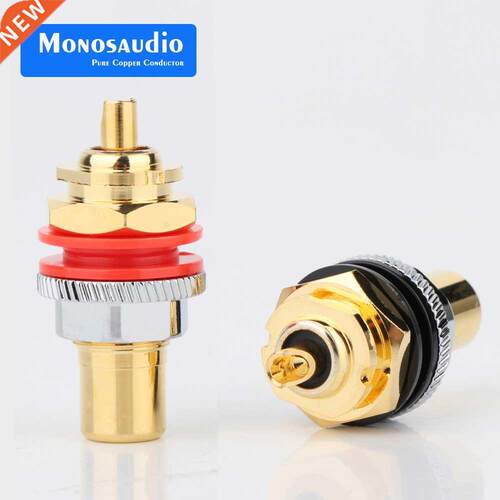 onosaudio 4pcs C401G 99.998% Pure Copper RCA Sockets Terin
