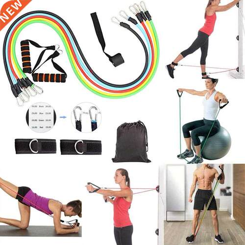 11Pcs/Set Fitness Training Exercise Yoga Pull Rope Home Elas