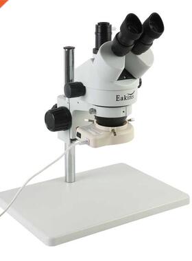 Simul-focal 7X-45X Trinocular Stereo Microscope Industrial P