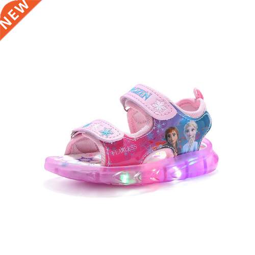 Frozen Summer Korean Anna Elsa Princess Sandals Light Lumino