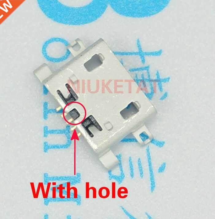 100pcs Micro USB Connector 5pin 0.8mm B Type With hole Femal