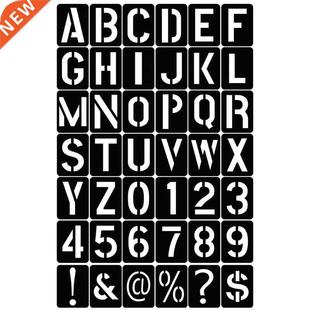 42 Pieces Letter Number Stencil Set Plastic Alphabet Paintin