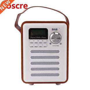 DAB/DAB+ Digital FM Upright Radio Wooden Alarm Clock USB Cha