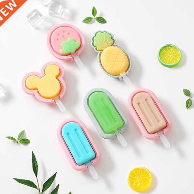 Slcone ce Cream Mould wth Cover Cute Popscle Barrel