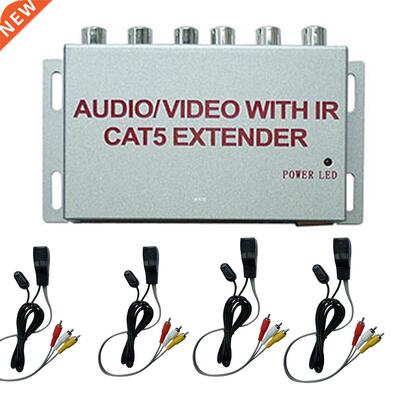 4-port AV extender Splitter IR amplifier composite AV RCA 1X